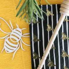 Jollity & Co. - Bee Print Cocktail Napkins - Pack of 20 Paper Napkins