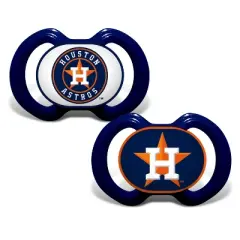 BabyFanatic Officially Licensed Unisex Pacifier 2-Pack - MLB Houston Astros