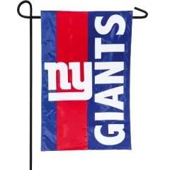 Evergreen NFL New York Giants Embroidered Logo Applique Garden Flag, 12.5 x 18 inches Indoor Outdoor Double Sided Decor for Football Fans