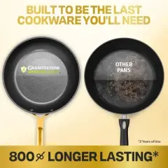 Granitestone Armor Max Gold 10 in Nonstick Hard Anodized Frying Pan