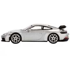 Porsche 911 (992) GT3 GT Silver Metallic Limited Edition to 3600 pcs Worldwide 1/64 Diecast Model Car by True Scale Miniatures