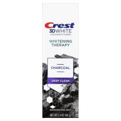 Crest 3D White Whitening Therapy Charcoal Deep Clean Toothpaste - Invigorating Mint - 2.4oz