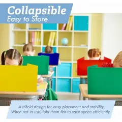 4E's Novelty 20ct Colored Desk Dividers &ndash; Privacy Panels and Shields for Students, Classroom Must-Haves for Focus and Testing