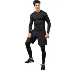 Anna-Kaci Active Men's 2-in-1 Athletic Training Shorts with Built-In Compression Leggings and Elastic Waistband