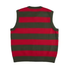 Nightmare on Elm Street Men's Red and Green Striped Mohair Sweater Vest