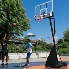 SKONYON 54" Portable Basketball Hoop System 7.5-10 FT Adjustable Outdoor System with Shatterproof Backboard