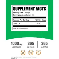 Bulksupplements Garlic Oil Softgels