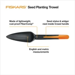 Fiskars 3" Seed Metal Hand Trowel