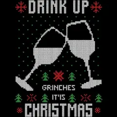 Men's Design By Humans Drink Up Grinches Ugly Christmas Sweater By shirtpublic Tank Top