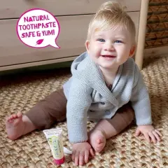 Jack N' Jill Natural Certified Toothpaste Berries & Cream | For Kids and Infants 6 Months & Up | Training for Toddlers - 1.76 oz (PACK OF 2)