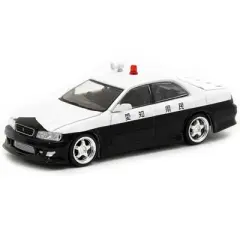 Toyota Vertex Chaser JZX100 RHD Japanese Police Black and White "Global64" Series 1/64 Diecast Model Car by Tarmac Works