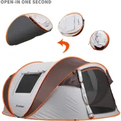 MaseiKar Camping Instant Pop Up Tent, 6 Person, Water Resistant Dome, Easy Setup for Camping Hiking and Outdoor, Portable with Carry Bag, 3 Season