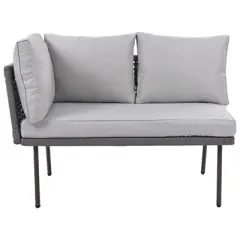 Syemin Patio Seating Sets, Syemin Patio Seating Sets, Outdoor Patio Furniture Sets with Cushion and Backrest, for Lawn Backyard, Gray,