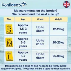 Konfidence Learn to Swim Buoyancy Jacket in Navy USA Flag