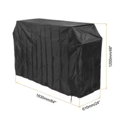 Unique Bargains Outdoor Waterproof BBQ Gas Grill Cover Black 1 Pc