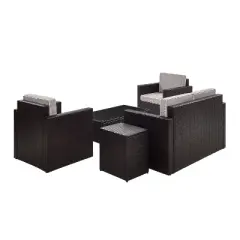 Palm Harbor 5pc All-Weather Wicker Patio Conversation Set - Crosley