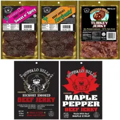 Buffalo Bills 10-pc Mostly Mild Jerky Sampler Gift Box (10 packs of mostly mild jerky)
