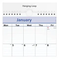QuickNotes Wall Calendar, 12 x 17, White/Blue/Yellow Sheets, 12-Month (Jan to Dec): 2026