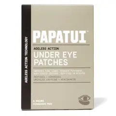 Papatui Men's Paraben-Free Niacinamide, Hyaluronic Acid and Caffeine Under Eye Patches - Unscented - 6 ct