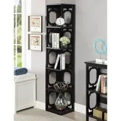 63.75" Omega 5 Tier Corner Bookcase - Breighton Home