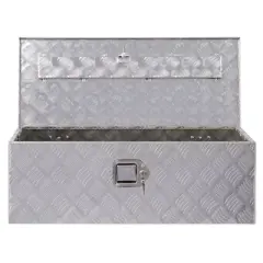 Gulches 30" Aluminum tool box,heavy duty truck bed tool box,outdoor pickup storage tool box,RV storage organizer,underbody box w/lock keys,silver