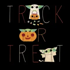 Boy's Star Wars The Mandalorian Halloween Grogu Trick or Treat T-Shirt