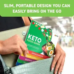 Maison Products Keto Cheat Sheet Cook Book Magnets Booklet - Keto Diet for Beginners - Magnetic Keto Food Planning Tool Chart Weight Loss, Low Carb