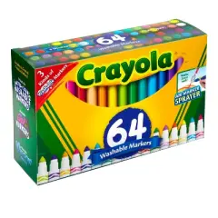 Crayola 64ct Broad Line Markers with Gel & Window Markers