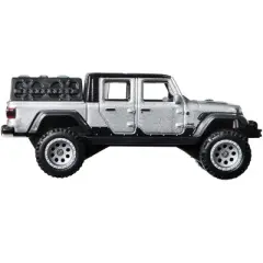 Jeep Gladiator Pickup Truck with Accessories Silver Met. with Black Top "Fast & Furious" Series Diecast Model Car by Hot Wheels