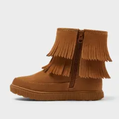 Kids' Fiona Fringe Cozy Boots - Cat & Jack&trade; Cognac