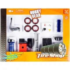 Repair Tire Shop Accessories Tool Set for 1/24 Scale Models by Phoenix Toys
