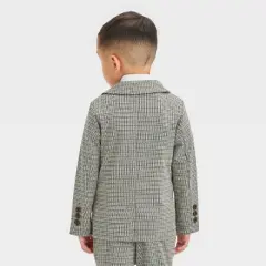 Toddler Boys' Long Sleeve Plaid Knit Blazer - Cat & Jack&trade; Brown