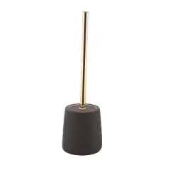 Lisse Wide Bowl Brush with Rubberized Finishing Espresso - Elle D&eacute;cor