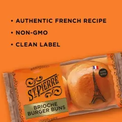 St. Pierre Brioche Burger Buns - 7oz/4ct
