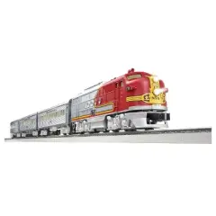 Lionel Ready to Run Santa Fe FT Diesel Locomotive Super Chief LionChief O Gauge Train Set with Bluetooth, Remote Control, and Realistic Sounds, Red