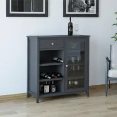 Cardensa Bar Cabinet Black - Room & Joy
