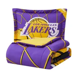 Sweet Home Collection NBA Los Angeles Lakers Comforter & Pillow Sham Set