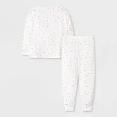 Elle Olivia Toddler Girls' 2pc Magic Star Pajama Set - White