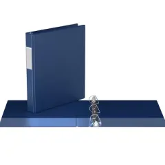 Davis Group 6pk 1" Premium Economy Angled D-Ring Binder Royal Blue: Hard Cover, 225 Sheet Capacity, 2 Pockets, 11.62" x 10.4"