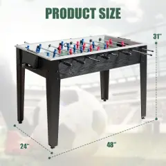 Costway 48'' Competition Sized Wooden Soccer Foosball Table Adults & Kids Home Recreation