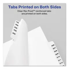 Avery Preprinted Legal Exhibit Side Tab Index Dividers, Avery Style, 27-Tab, A to Z, 11 x 8.5, White, 1 Set