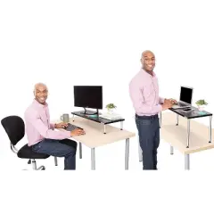 Titan Monitor Stand &ndash; 31.25&rdquo; Height Adjustable Monitor Riser and Desk Shelf&ndash; Black &ndash; Stand Steady