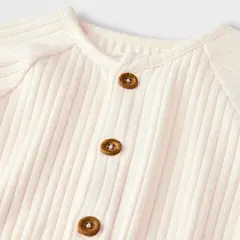 Grayson Collective Baby Ribbed Long Sleeve Jumpsuit - Cream