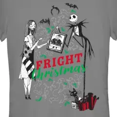 Junior's The Nightmare Before Christmas Fright Christmas Jack and Sally T-Shirt