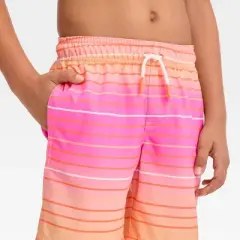Boys' Striped Swim Shorts - Cat & Jack&trade; Orange
