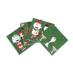 Peanuts Christmas Carolers 4-Pack Ceramic Coaster Set