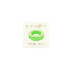 Jollity & Co - Check It! In The Limelight Washi Tape - Pack of 1 Roll, 10 Meters