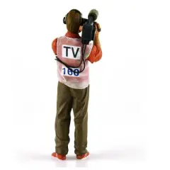 Thierry Cameraman with Video Camera and Headphones Figurine for 1/18 Model Cars by Lemans Miniatures