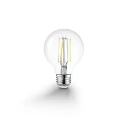 Smart 60W Equivalent Vintage Filament Tunable White LED Wi-Fi Enabled Voice Activated G25 E26 Light Bulb
