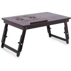 Sofia + Sam Multi-tasking Laptop Bed Tray with Adjustable Legs - Walnut